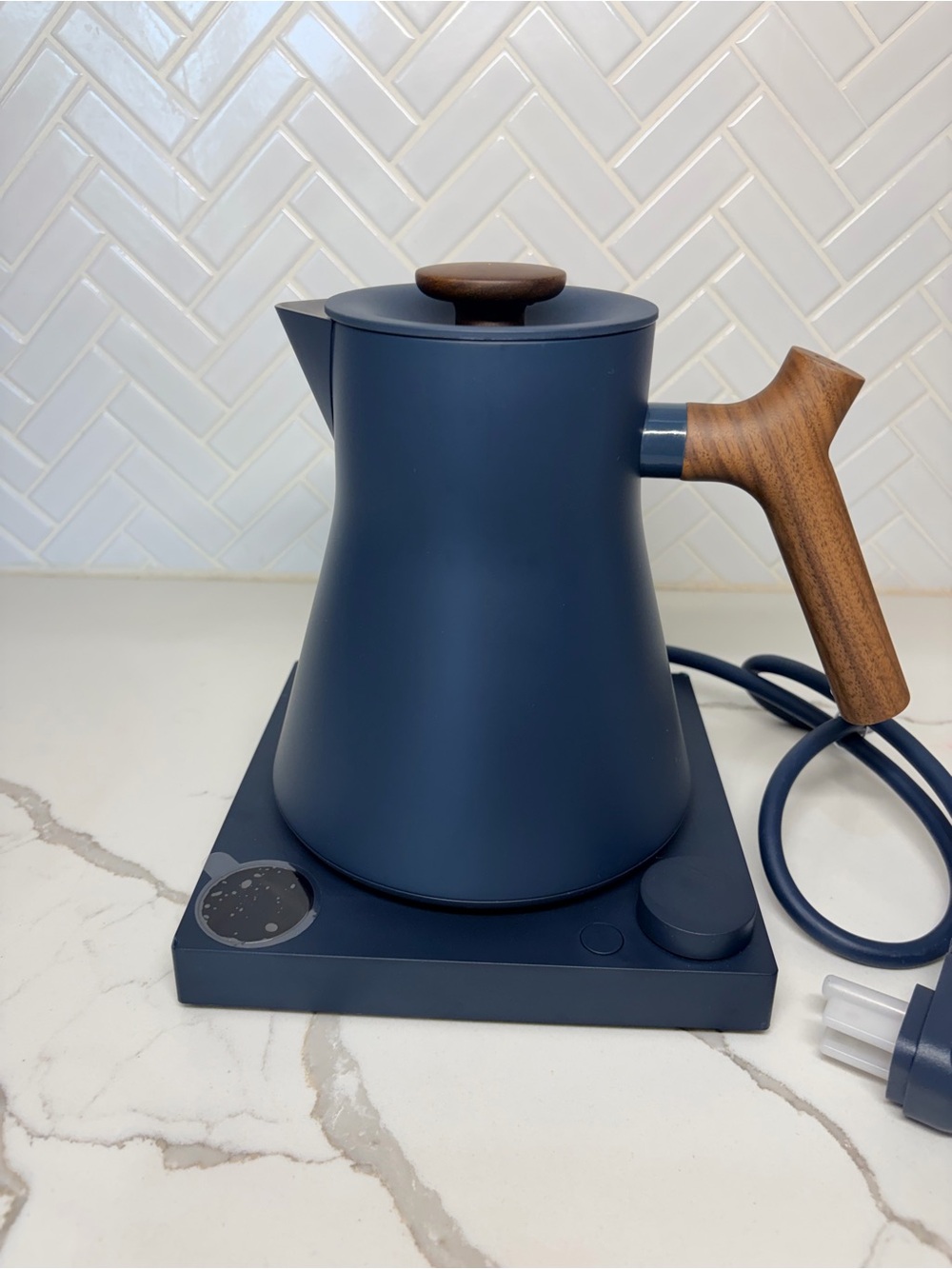 Fellow Corvo EKG Pro Electric Kettle Temp Control Blue Coffee Tea Essential